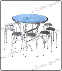 Bàn ghế inox – HK 12