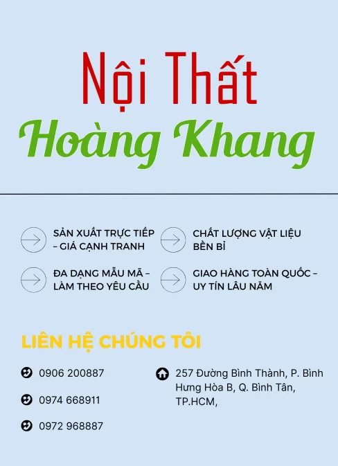 NỘI THẤT HOÀNG KHANG – Chuyên Bàn Ghế Inox, Bàn Ghế Căn Tin, Bàn Ghế Sắt Nhà Hàng